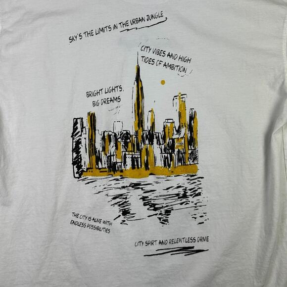 Long Days Denim & Flower Graphic T-Shirt XL - Picture 4 of 5